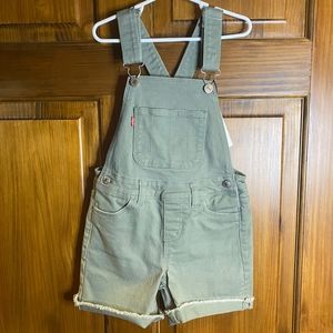Levi overall girls shorts